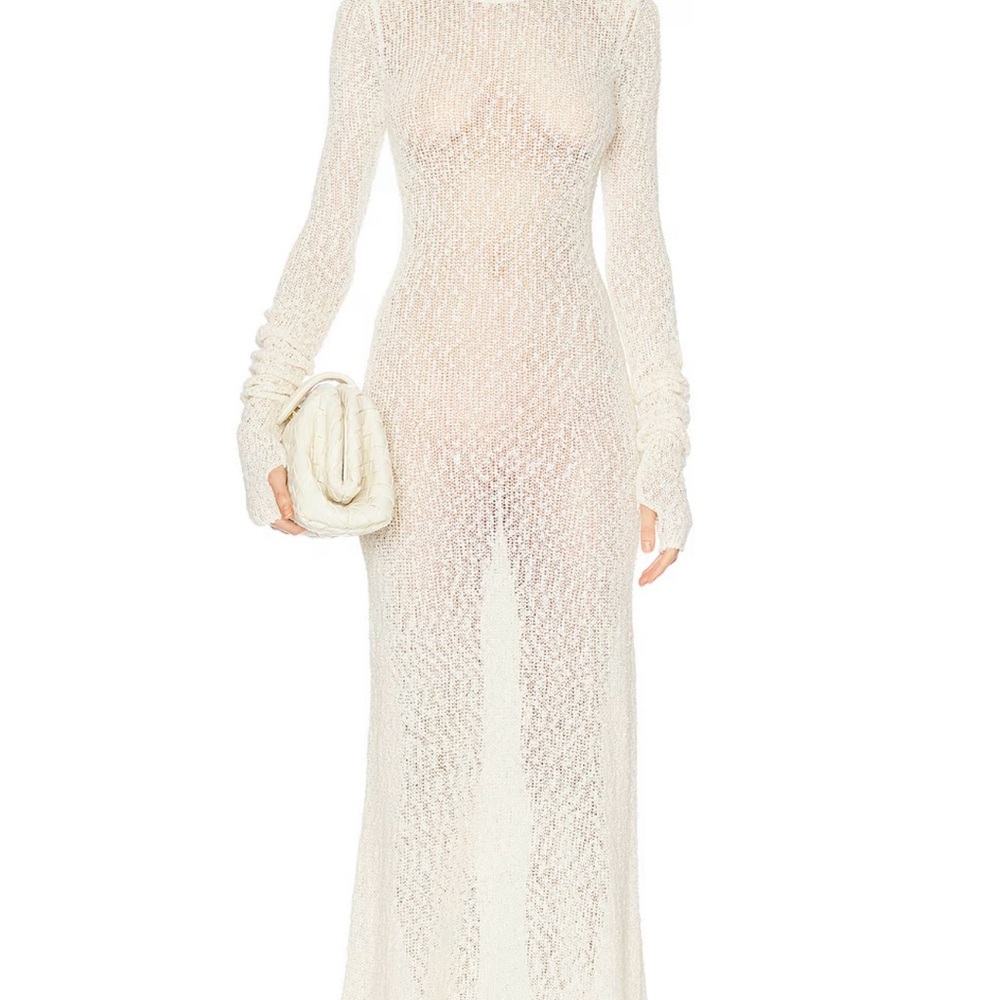 Helsa Tatum maxi knit dress ivory